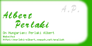 albert perlaki business card